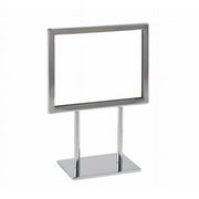 5-1/2 in. H x 7 in. W Twin Stem Chrome Sign Holder for Countertop (Pack of 24)