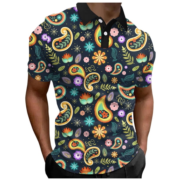 Pack Playeras Hombre Moda Hombre Primavera Verano Casual Manga Corta Cuello Vuelto Camisetas Estampadas Blusa Superior