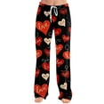 thumbnail image 5 of Valentines Pajamas Pant for Women Heart Funny Holiday Love Heart Pj Pants Wide Leg Elastic Waist Comfy Relaxed Fit Pants, 5 of 5