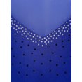 thumbnail image 7 of Kaerm Men Glitter Latin Tango Dance Leotard Bodysuit Sheer Mesh Figure Skating Dance Shirts Ballroom Dancewear Blue 3XL, 7 of 7