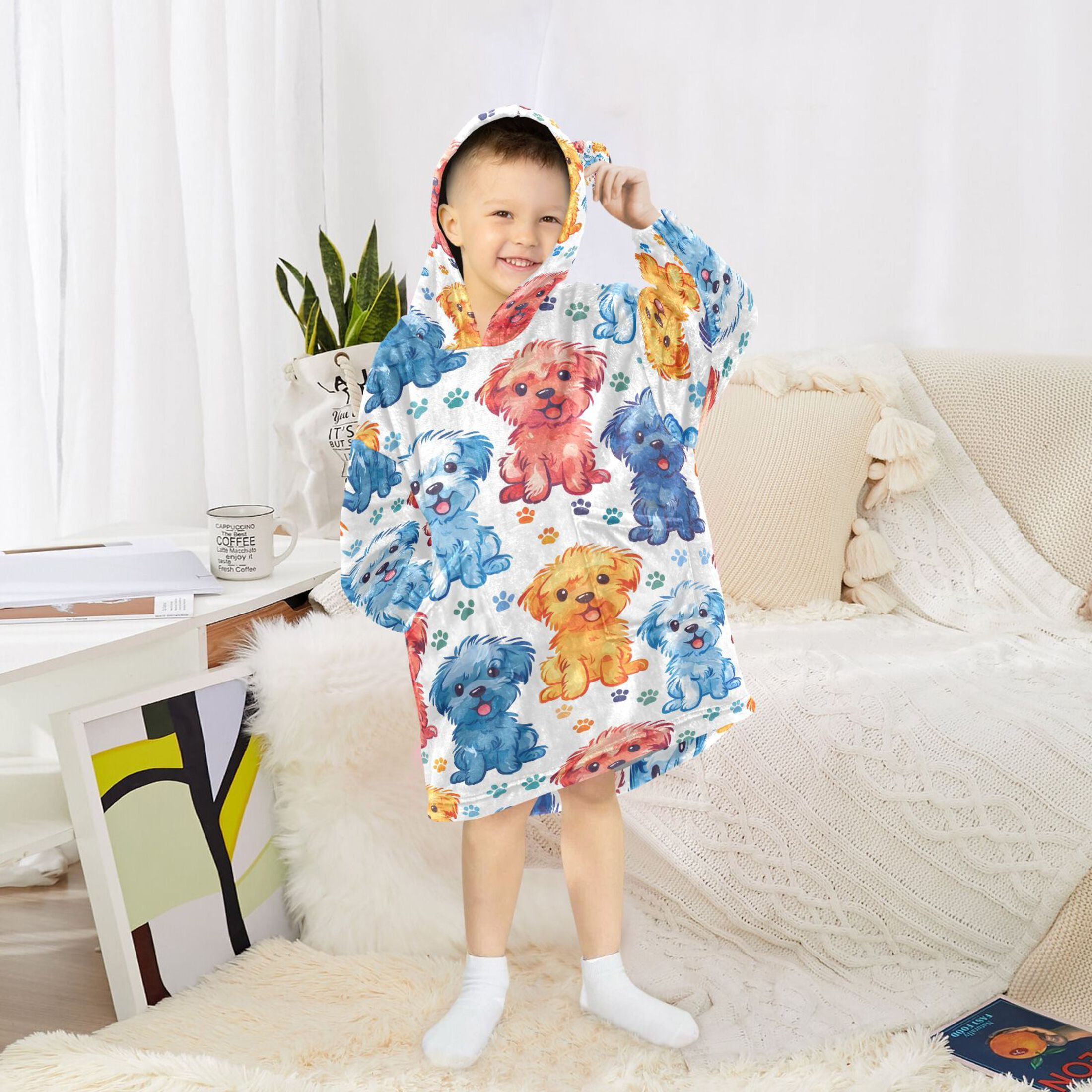joogoo Blanket Hoodie for Dog Cartoon Oversize Sweatshirt 3-14 YR L