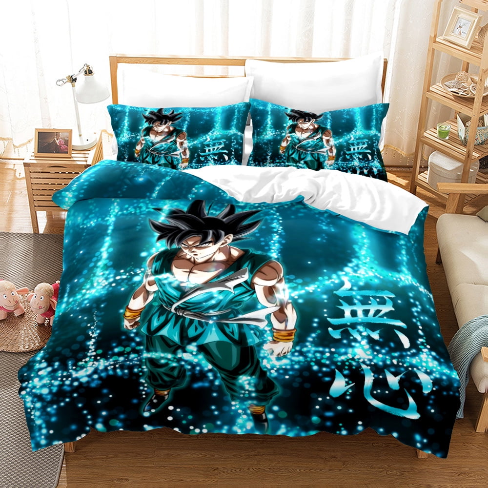 New 3 PCS Anime Dragon Ball Z Bedding Comforter Sets Queen Size