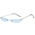 thumbnail image 2 of 1 Pair of Glasses Blue Women Man Vintage Transparent Small Frame Sunglasses Retro Eyewear Fashion, 2 of 2
