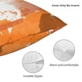 thumbnail image 5 of YFYANG Square Decorative Throw Pillow Case (Without Pillow Insert), Orange Watercolor Texture Bedroom Sofa Car Cushion Cover, 22"x22", 5 of 9
