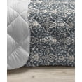 thumbnail image 3 of Damask Down Alternative Comforter, Middle Inspired Symmetrical Shapes Floral Arrangement Soft Colors Print, Microfiber Quilt for All Season, 5 Sizes, Khaki, by Ambesonne, 3 of 3