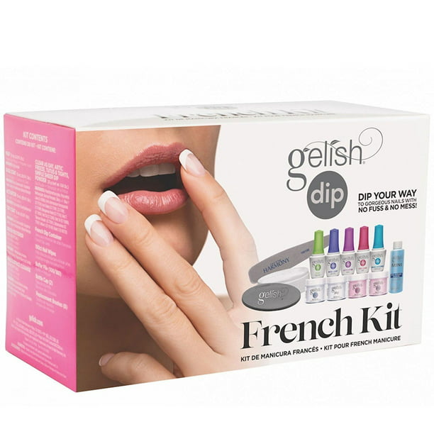 efterklang tåbelig Lab Gelish Dip French Tip Acrylic Nail Dip Powder Kit with Harmony Buffer -  Walmart.com