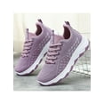 thumbnail image 5 of Frontwalk Ladies Athletic Shoes Knit Upper Sneakers Fitness Workout Running Shoe Walking Breathable Flats Women Sport Trainers Taro Purple 9, 5 of 7