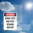 thumbnail image 6 of Keep Off Do Not Stand Or Sit OSHA Danger Aluminum Sign 14 Inch x 10 Inch - 5 Pack, 6 of 8