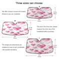 thumbnail image 5 of Universal Fit Accordion Auto Sunshade Windshield Sunshade 53'' x 23.5'' Seamless Pink Heart Pattern, 5 of 8