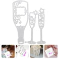 thumbnail image 3 of 3Pack Embossing Dies Wine Bottle Shape Silver Simple Design For Paper Craft Gift Decoration Adults, 3 of 8