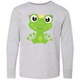 thumbnail image 3 of Inktastic Cute Frog, Green Frog, Frog Princess, Crown Long Sleeve Youth T-Shirt, 3 of 5