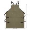 thumbnail image 6 of Unique Bargains Adjustable Waterproof Kitchen Apron with Pockets Durable Polyester Green, 6 of 6