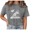 1-Gray, variant on Giffimy Women's Purple Floral Book Line Art Vintage Washed T-Shirt Short Sleeve Relaxed Fit Top