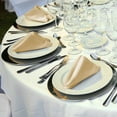 thumbnail image 6 of IKOMMI 12 Pack Square Satin Napkin Bright Silk Table Napkin Soft Smooth Fabric Table Napkin for Wedding Banquet Party Decoration, Champagne, 17 x 17 Inch, 6 of 7