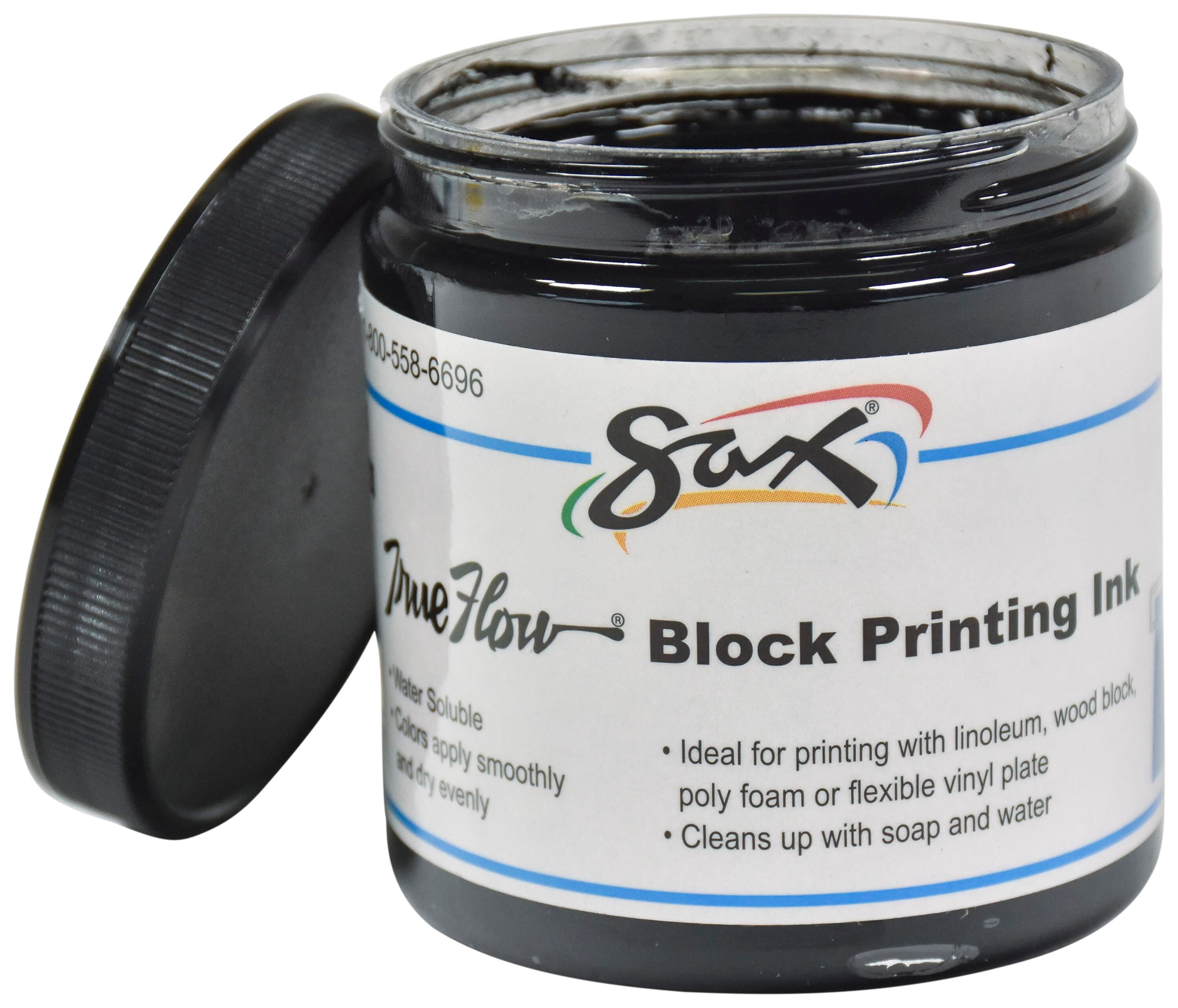 Sax True Flow Water Soluble Block Printing Ink, 1 Pint Jar, Black