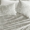 thumbnail image 5 of Noble Linens 4 Piece Pattern Microfiber Bed Sheets Set, Distressed Willow Light Gray, Queen, 5 of 11