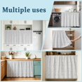 thumbnail image 6 of Vintage Gray Small Sink Skirt, Bathroom Vanity Cabinet Adhesive Curtain, Rustic Minimalist Floral Print Farmhouse Utility Under Sink Cover Decorative Kitchen Cabinet Curtains 10"x11", 6 of 8