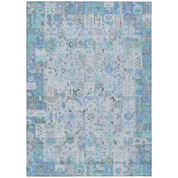Dalyn Rugs Machine Washable Indoor/Outdoor Chantille ACN2099 Blue 10' x 14' Rug
