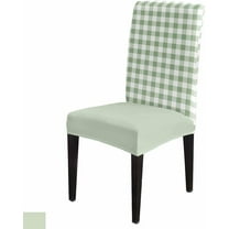 Chair Covers Sage Green Dining Chair Slipcovers Green Buffalo Check Plaid Stretch Removable Chair Seat Protector Party Decoration Set of 4