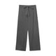 thumbnail image 4 of Negocios Pantalones Casuales para las Mujeres Más Talla Alta Cintura Pierna Recta Trabajo Capris, Corbata Delantera con Bolsillos, Poliéster Oficina Y Uso Diario, 4 of 8
