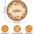 thumbnail image 6 of Round Fall Tablecloth with Countryside Leaves and Pumpkins Decorations,Printed Thanksgiving Tablecloth for Harvest,Holiday and Parties Table Cover,60 Inch, 6 of 6