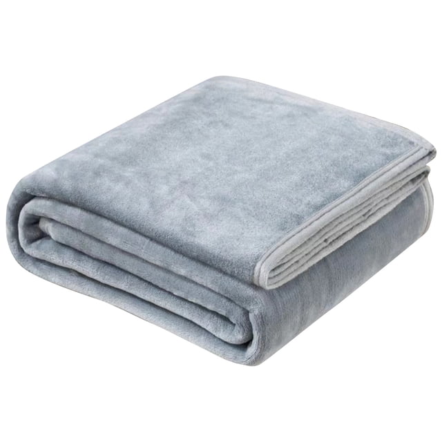 Couvertures en Molleton Couverture Simple Simple pour Lit, Jeté en Molleton Format Double, Couvertures Chaudes pour l'Hiver, Couverture Douillette pour Épaules et Genoux, Taille de Couvertures Gris Pâle