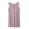 thumbnail image 4 of Maplenight Summer Dresses for Women Crew Neck Sleeveless Loose Flowy Mini Dresses,Sizes S-5XL, 4 of 5