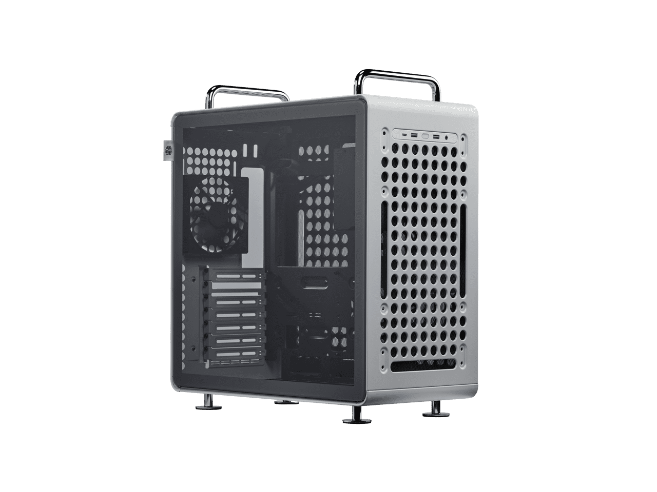 WJCOOLMAN Prism Pro White Gaming PC Case, Panoramic Dual-Side