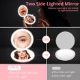 thumbnail image 2 of Espejo de maquillaje Fabuday Travel Compact con luces 1x/20x rosa, 2 of 7