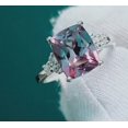 thumbnail image 1 of Cushion Cut Alexandrite Engagement Ring Sterling Silver Alexandrite Ring Color Change Alexandrite Ring, 1 of 4