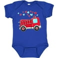 thumbnail image 3 of Inktastic Valentine Fire Truck with Hearts Boys or Girls Baby Bodysuit, 3 of 5