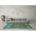 thumbnail image 3 of Ahgly Company Indoor Rectangle Persian Turquoise Blue Traditional Area Rugs, 8' x 12', 3 of 4