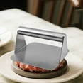 thumbnail image 4 of Smash Burger Press for Griddle Cooking - Heavy Duty Stainless Steel Burger Mold, 5.5" Square Non-Stick Pattie Maker - for Beef, Bacon & Veggie Burgers on Flat Top Grill, 4 of 6