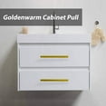 thumbnail image 6 of Goldenwarm 25 Pack Kitchen Cabinet Handles Brushed Brass Gold Cupboard Drawer Pulls Dresser Cabinet Door Hardware, 3-3/4inch Hole Centers, 6 of 6