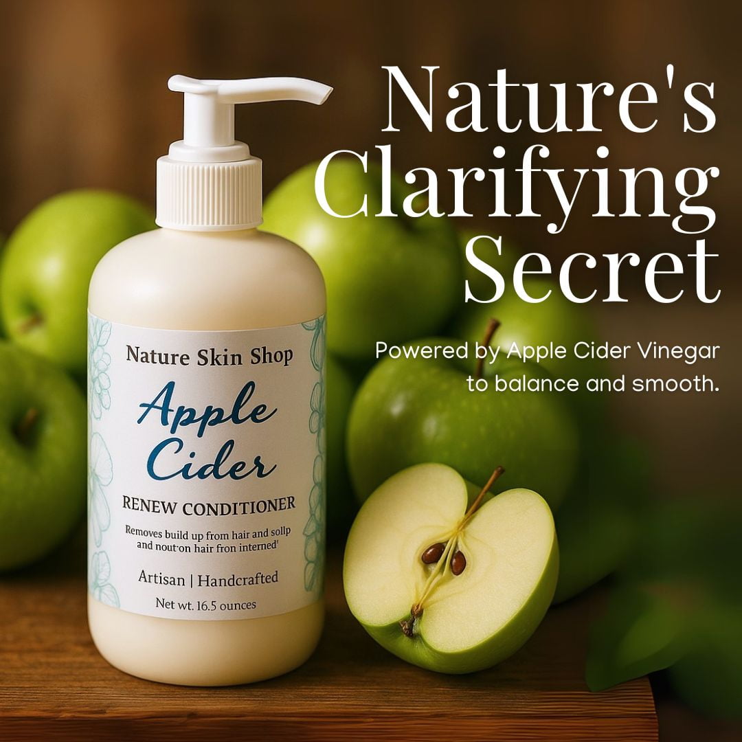 Nature Skin Shop Apple Cider Vinegar Shampoo and Conditioner Set, Clarifying Duo for Dull, Oily Hair, Adds a Brilliant Shine, 2-Piece Bundle