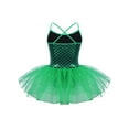 thumbnail image 2 of YEAHDOR Kids Girls Summer Sleeveless Ballet Dance Dress Toddlers Glitters Mermaid Mesh Tutu Gymnastics Leotard Dancewear Green 8, 2 of 7