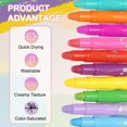 thumbnail image 3 of Uxcell 6Pcs Watercolor Gel Crayon for Coloring, Azure, 3 of 6