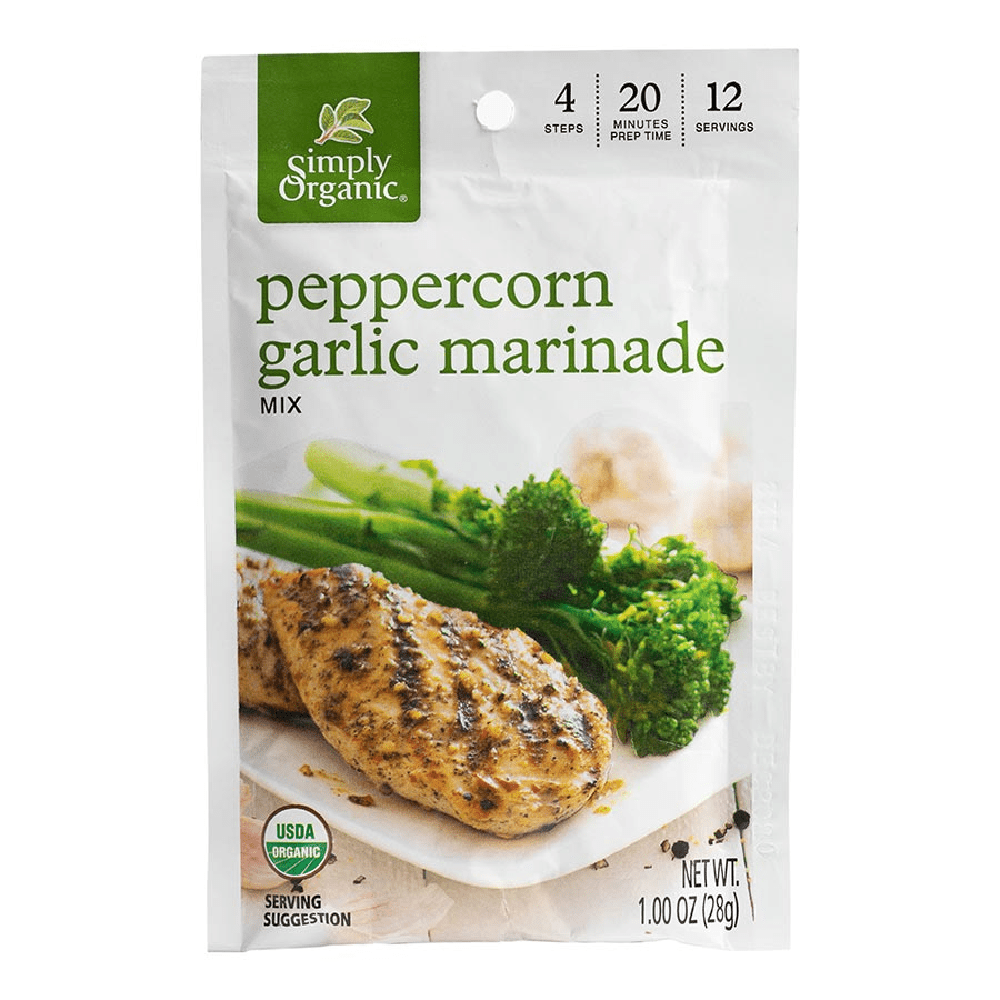 Simply Organic Organic Peppercorn Garlic Marinade Mix, 1 oz [Pack of 12