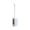 thumbnail image 2 of Self-Cleaning Toilet Brush with Wall Mount No-Drill Hanging Design for Space-Saving Storage and Deep Reach Cleaning in Tight Corners and Hard-to-Reach Areas(White)，Hulucky, 2 of 7