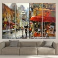 thumbnail image 4 of Modern Art, Abstract Printed Canvas, City Poster, Rainy Day Poster, Oil Painting Print, View Poster, Landscape Canvas Art, Cafe Artwork, Canvas Wall Decor - Gold Framed, 4 of 9