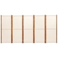 thumbnail image 2 of vidaXL 5-Panel Room Divider Cream White 350x180 cm, 2 of 4