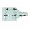 thumbnail image 1 of Crane Cutting Board, Greyscale Bird Drawings from Different Sides Outline and Silhouette Pattern Print, Decorative Tempered Glass Cutting and Serving Board, in 3 Sizes, by Ambesonne, 1 of 2
