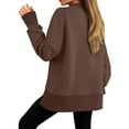 thumbnail image 6 of idosla Oversized Sweatshirt for Women Thumbhole Long Sleeve Hoodies Shirts 2025 Fall Side Slit Pullover Top Y2k Outfits (Brown, XL), 6 of 7