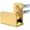 Satin Brass, variant on Wall Mount Metal Door Guide Set for Sliding Doors, Satin Brass by Stone Harbor Hardware