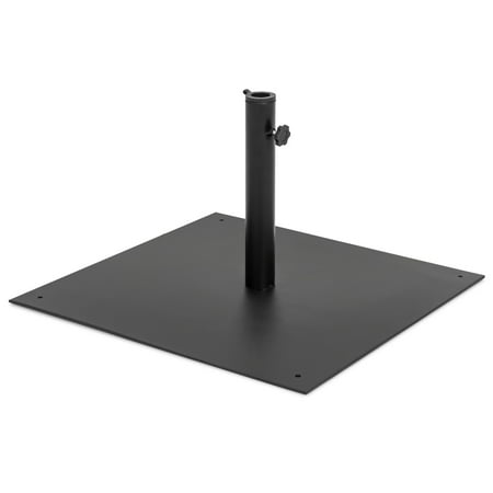 Best Choice Products 38.5-pound Steel Square Patio Umbrella Base Stand with Tightening Knob and Anchor Holes, (Best Umbrella Base Stand)