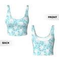 thumbnail image 5 of Fotbe Cute Rabbit Pattern Womens' Sports Bra Longline Wirefree Padded with Medium Support Sports Moisture-Wicking Workou Vest,Tank Top-Large, 5 of 9