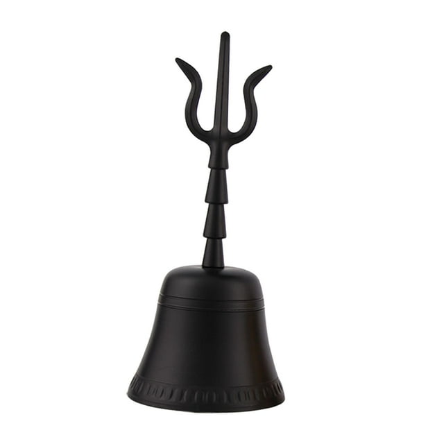 Campana de mango Campana de instrumento musical budista taoísta clásico de latón Negro Sharpla Campanilla