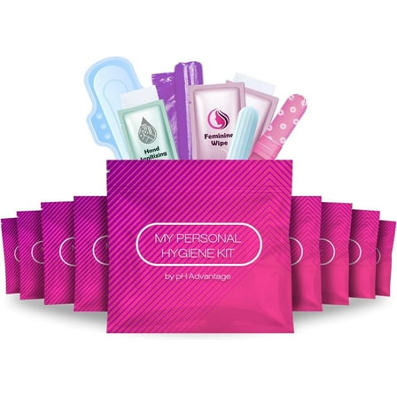 Essential Period Pouch for Teen Girls in School, Travel, and Daily Use - 10 Piece Toiletry Kit