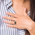 thumbnail image 7 of Shey Couture Sterling Silver with 14K Accent Antiqued Cushion Smoky Quartz Ring, 7 of 7
