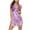 Purple, variant on Edvintorg Women's Plus Size Printing Padded High Waist Swimdress Casual Sling Sexy Two Piece Bathing Suits Swimsuit Beachwear Modest Swimsuits for Women